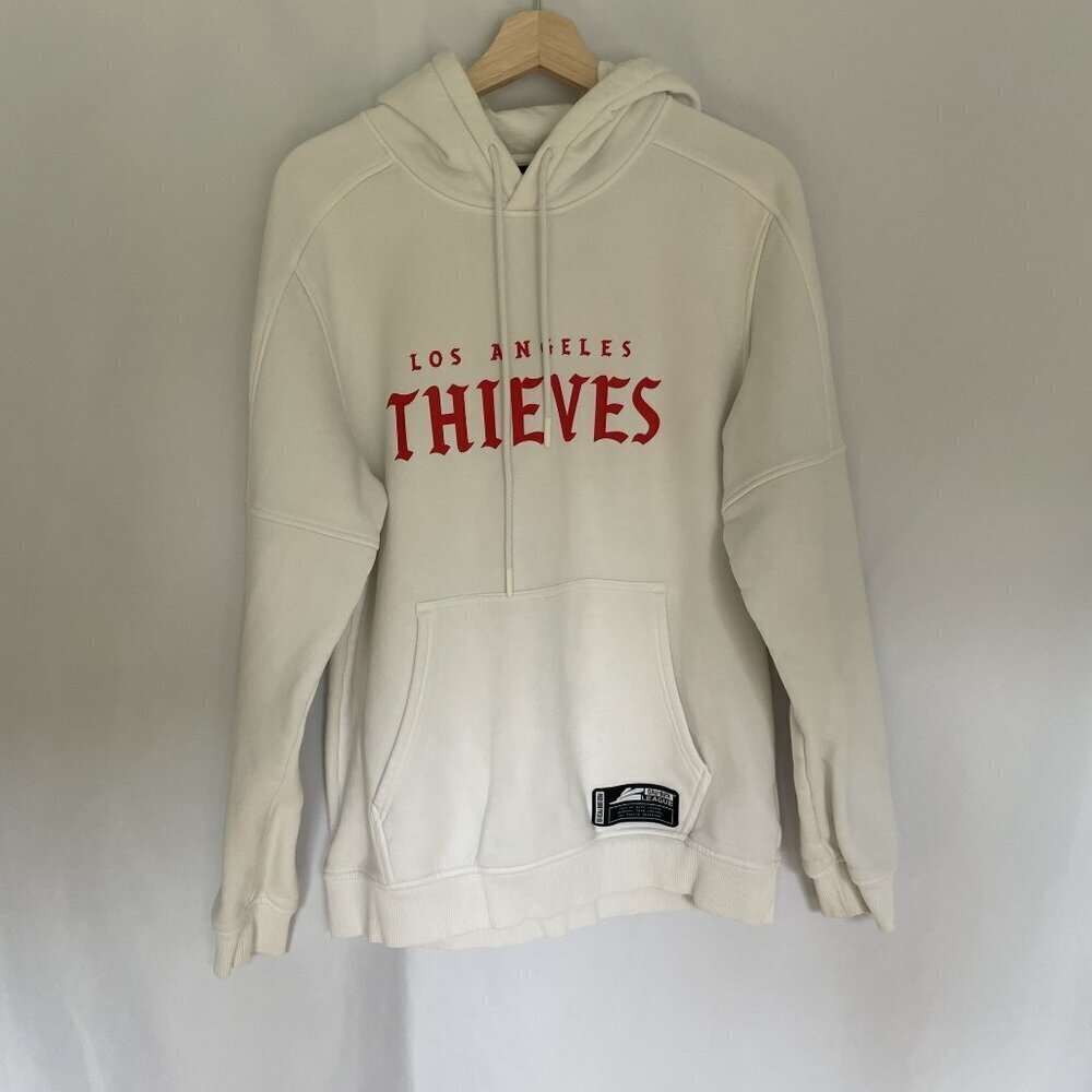 Call of Duty League Los Angeles Thieves sz M men's white hoodie red words